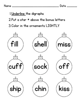 Preview of Digraph and Bonus Letter Ornaments