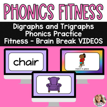 Preview of Digraph and Trigraph Phonics Fitness Practice Videos