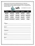 Digraph and Vowel pairs Homework or word work
