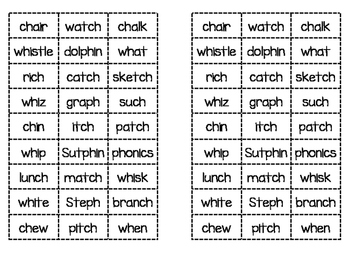 Digraph ch, tch, wh, ph Word Sort by Holly Burton | TpT