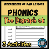 Digraph ck | Phonics | Worksheets