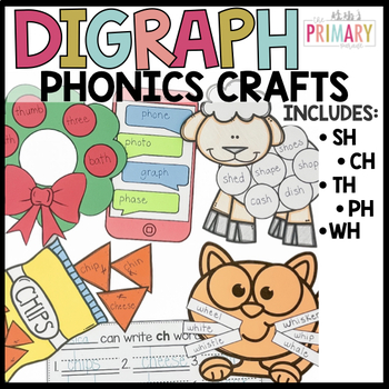 Preview of Digraph crafts | Phonics crafts | Science of Reading | SOR