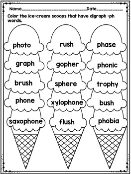Digraph -ph word Work! - No Prep! by Shining and Climbing in First