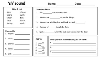 Preview of Digraph 'sh' - Special Education / Age Appropriate for High School Students