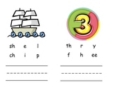 Digraph sh, th, wh, ch Picture/Word Cards