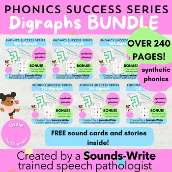 Preview of Systematic synthetic phonics: DIGRAPH BUNDLE 170 pages reading and spelling