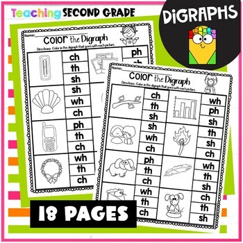 Digraphs Worksheets by Teaching Second Grade | Teachers Pay Teachers