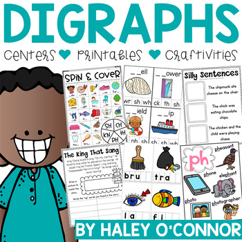 Preview of Digraph Activities {Centers, Printables, Crafts, Books, Games}