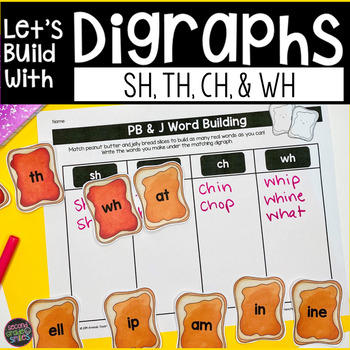 Preview of Digraphs Activities for th, sh, ch, and wh - Digraph Centers - Consonant Digraph