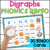 Digraphs Bingo Game with Short Vowels | No Prep Phonics Games