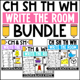 Digraphs CH SH TH WH Write the Room BUNDLE Task Cards