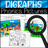 Digraphs CH SH TH WH and PH Picture Search Worksheets