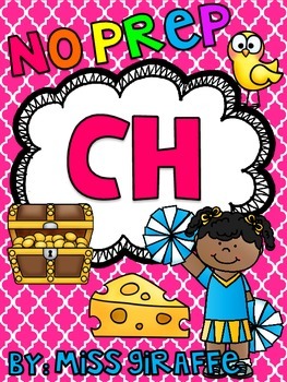 Preview of Digraphs: CH Worksheets and Activities Phonics NO PREP Pack