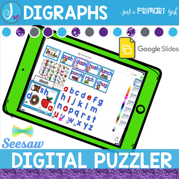 Preview of Digraphs Center Seesaw and Google Slides