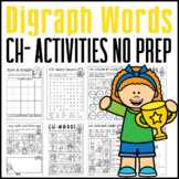 Digraphs Ch Phonics Worksheets |  Activities