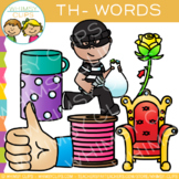 Digraphs Clip Art: Beginning TH Words Clip Art {Volume One}