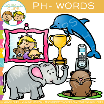 Preview of Digraphs Clip Art: PH Words Clip Art {Volume One}
