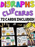 Consonant Digraphs Games Clip Cards BUNDLE - 72 cards! ch 