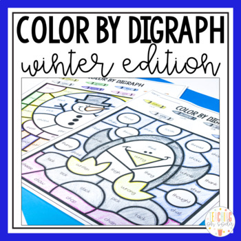 Preview of Coloring Pages Sheets | Winter Phonics | Digraphs Worksheets