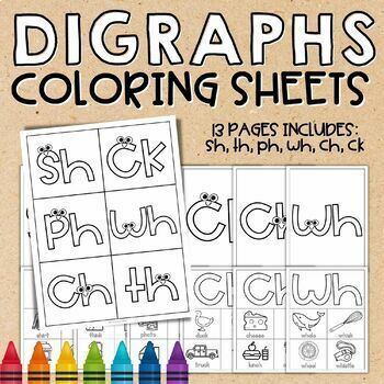 Preview of Digraph Worksheets Digraph Coloring Pages Digraphs Coloring Posters
