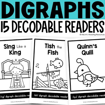 Preview of Decodable Readers with Digraphs Kindergarten Digraph Passages Science of Reading