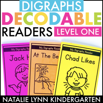 Preview of Digraphs Decodable Readers LEVEL ONE | Digital Books Included