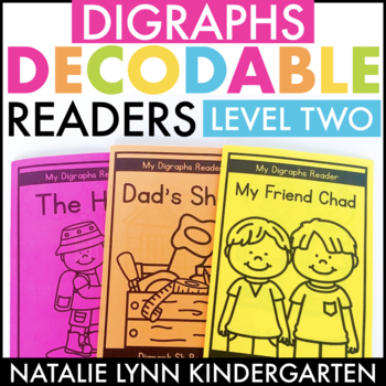 Preview of Digraphs Decodable Readers LEVEL TWO | Digital Books Included