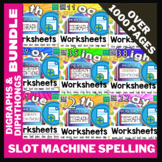 Digraphs & Diphthongs BUNDLE | Slot Machine Spelling | OVE