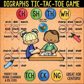 Digraphs Game Tic Tac Toe Ch Sh Tch Wh Th Ng Ck By Busy Bee Studio