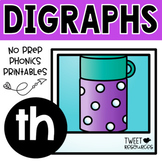 Digraphs TH phonics literacy printables for Kindergarten a