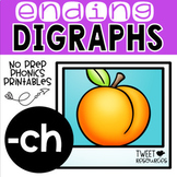 Ending Digraphs Phonics CH Literacy Printables for Kinderg
