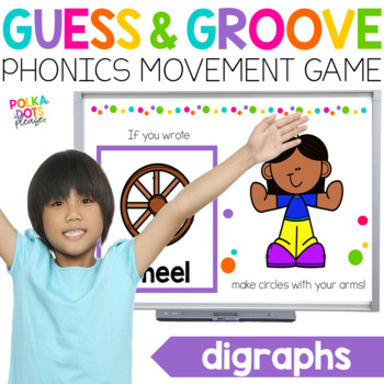 Preview of Digraphs Movement Game | Digraphs Worksheets | Guess and Groove Activities