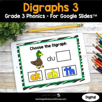 Preview of Digraphs Phonics Activities | 3rd Grade Phonics