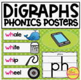 Digraphs Phonics Color Posters & Words Cards for Classroom