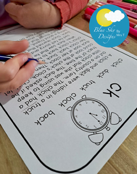 Digraph Reading Passages by Blue Sky Designs by Mrs T | TpT