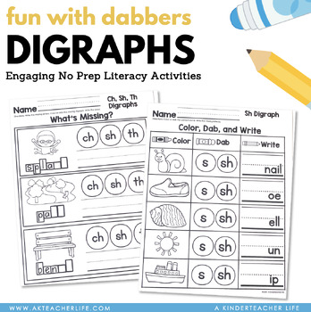 Preview of Digraphs Phonics Worksheets