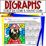 Digraphs Phonics Worksheets - Short Vowels - Color by Code