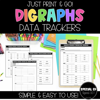 Preview of Digraphs Data Tracker -Simple & Easy!
