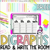Digraphs Read and Write the Room {Freebie}