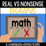 Digraphs Real Words vs Nonsense: Interactive Google Slides