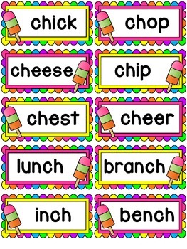 Digraph-sicles! Digraphs Sorting Activity Ice Cream Themed Centers