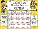 Digraphs Roll and Read Reading Fluency Centers (First Grad