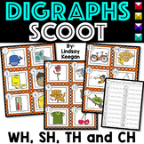 Digraphs SCOOT or Write the Room Phonics Game for TH, SH, 