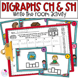 Digraphs - Phonics Centers - Write the Room - CH SH