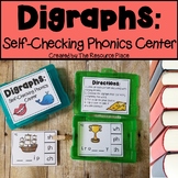 Digraphs: Self-Checking Phonics Center (Clip Cards!)