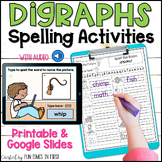 Digraphs Spelling Activities | CH SH TH WH | Print and Dig