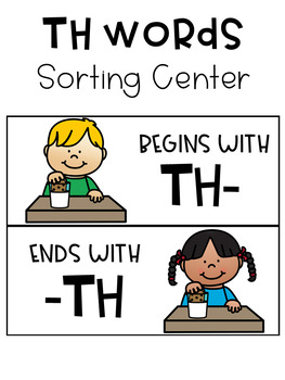 digraphs th words sort beginning and ending th digraphs worksheets