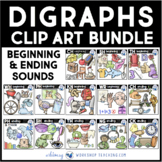 Digraphs Clip Art Value Bundle Images Color Black White