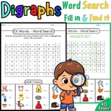 DIGRAPH Word Search | Fill-in-Find Phonics Puzzles For Kin