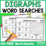 Digraphs Word Searches with Word Mapping Decodable Worksheets